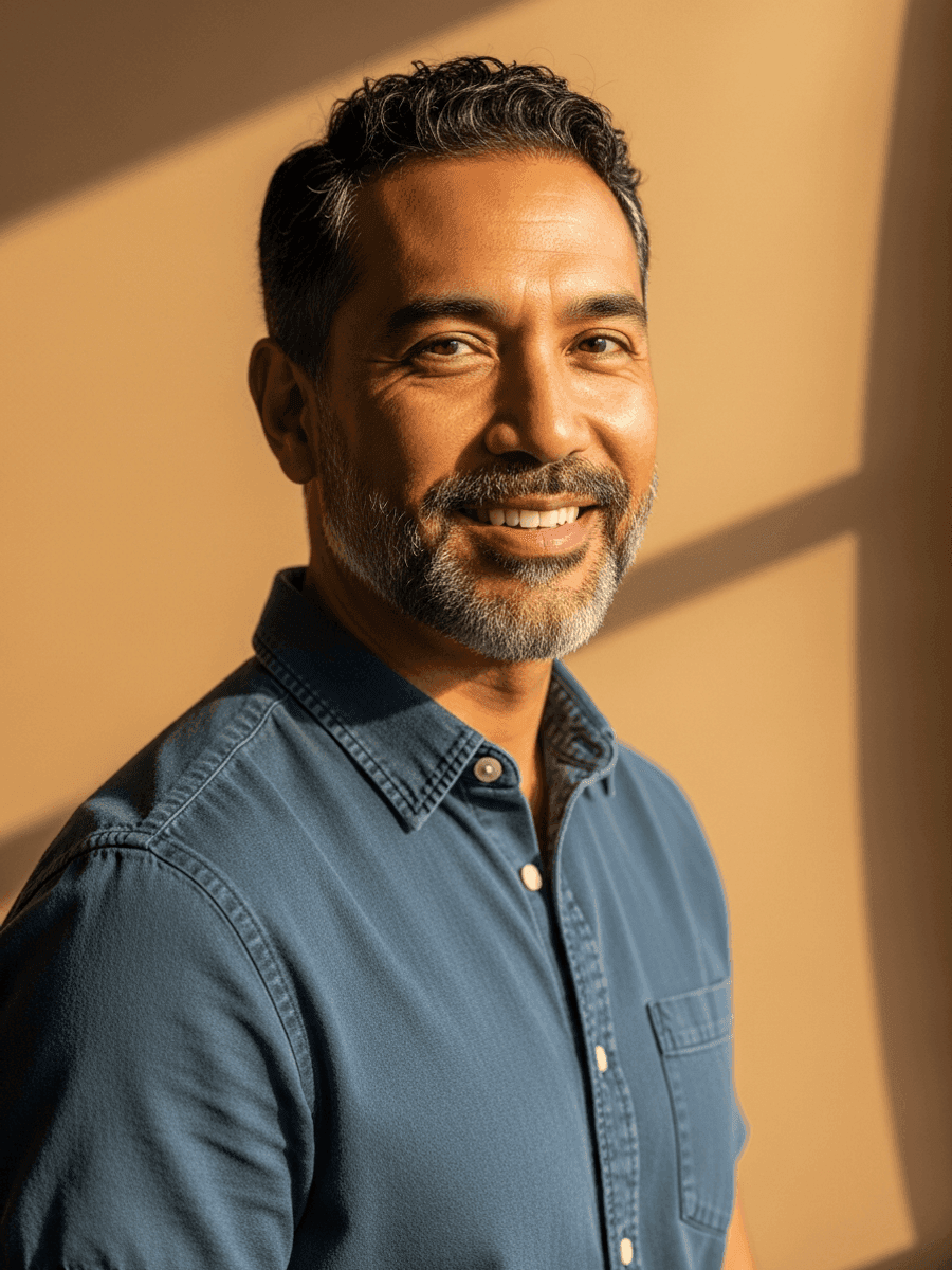 CurtisJ, author and cook, photographed in his Honolulu kitchen