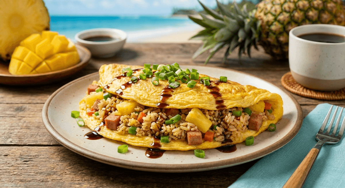 Local Style Fried Rice Omelette – Island Breakfast Fusion