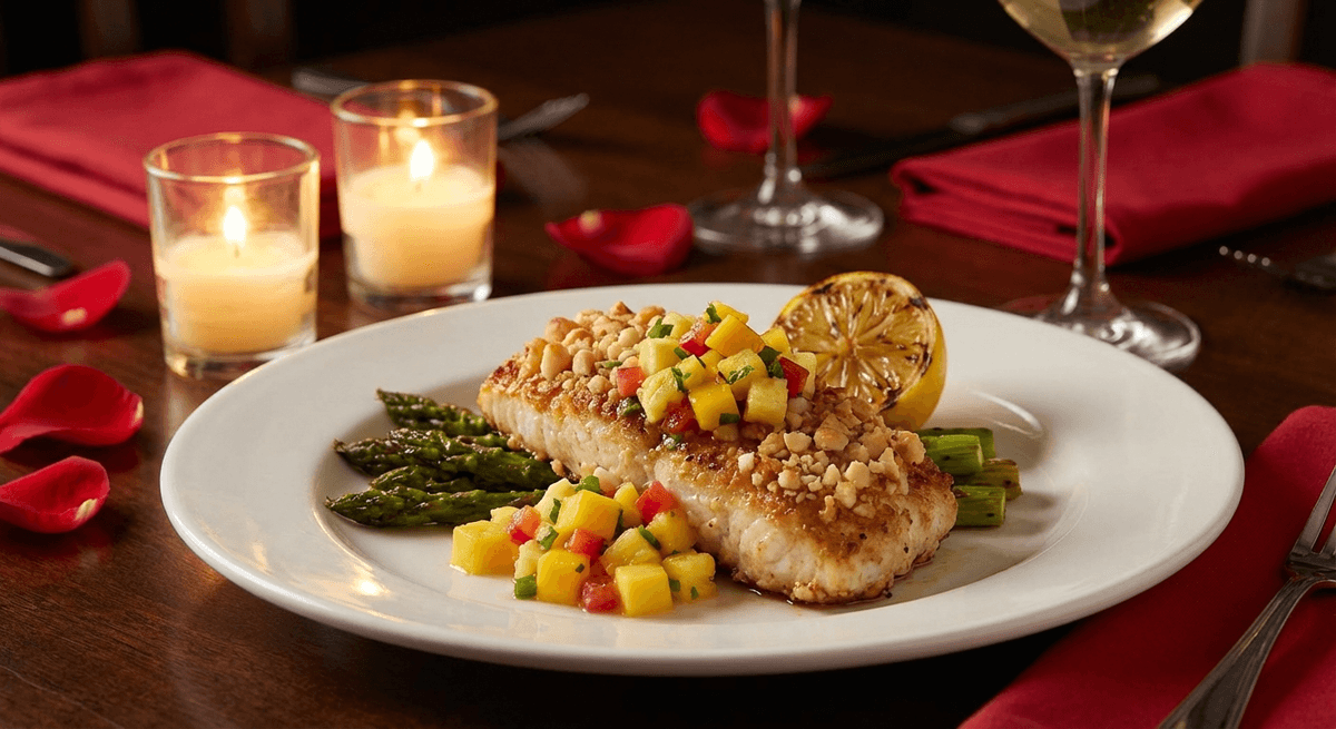 Macadamia Nut Crusted Mahi Mahi – Valentine’s Dinner for Two