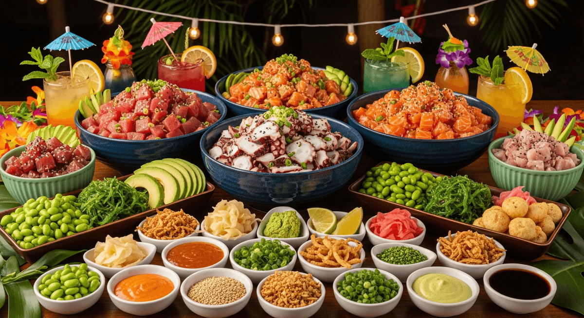 How to Set Up a Poke Bar at Home — The Ultimate Interactive Hawaiian Spread