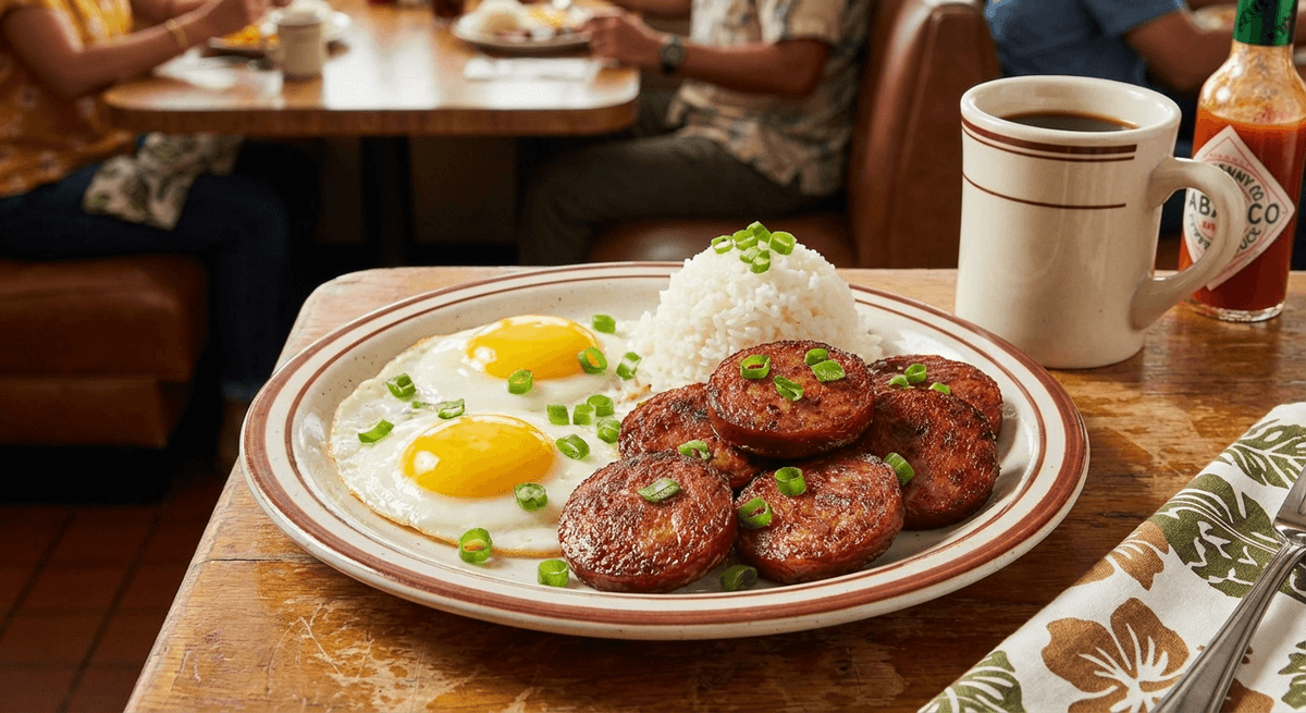 Portuguese Sausage, Eggs & Rice – Hawaii’s Classic Local Breakfast