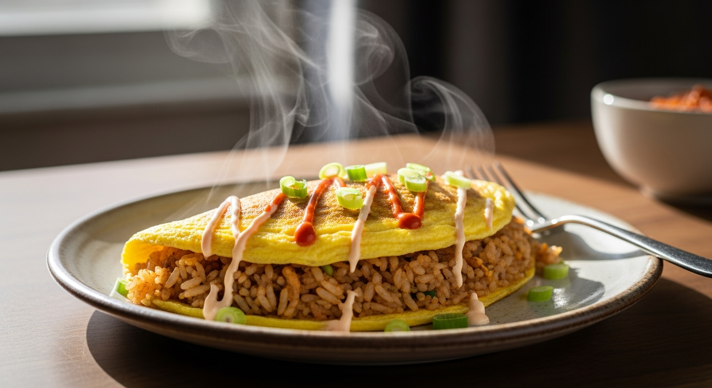 Local Style Fried Rice Omelette – Island Breakfast Fusion