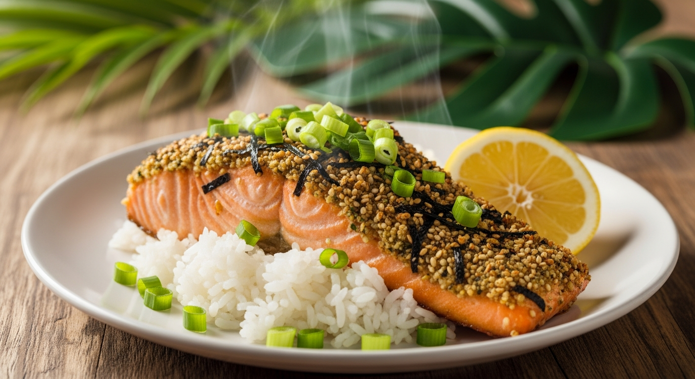 Furikake Salmon – Crispy Nori-Crusted Hawaiian Fish