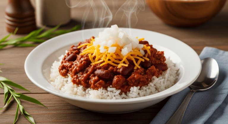 Hawaiian Chili with Rice – Local Comfort in a Bowl