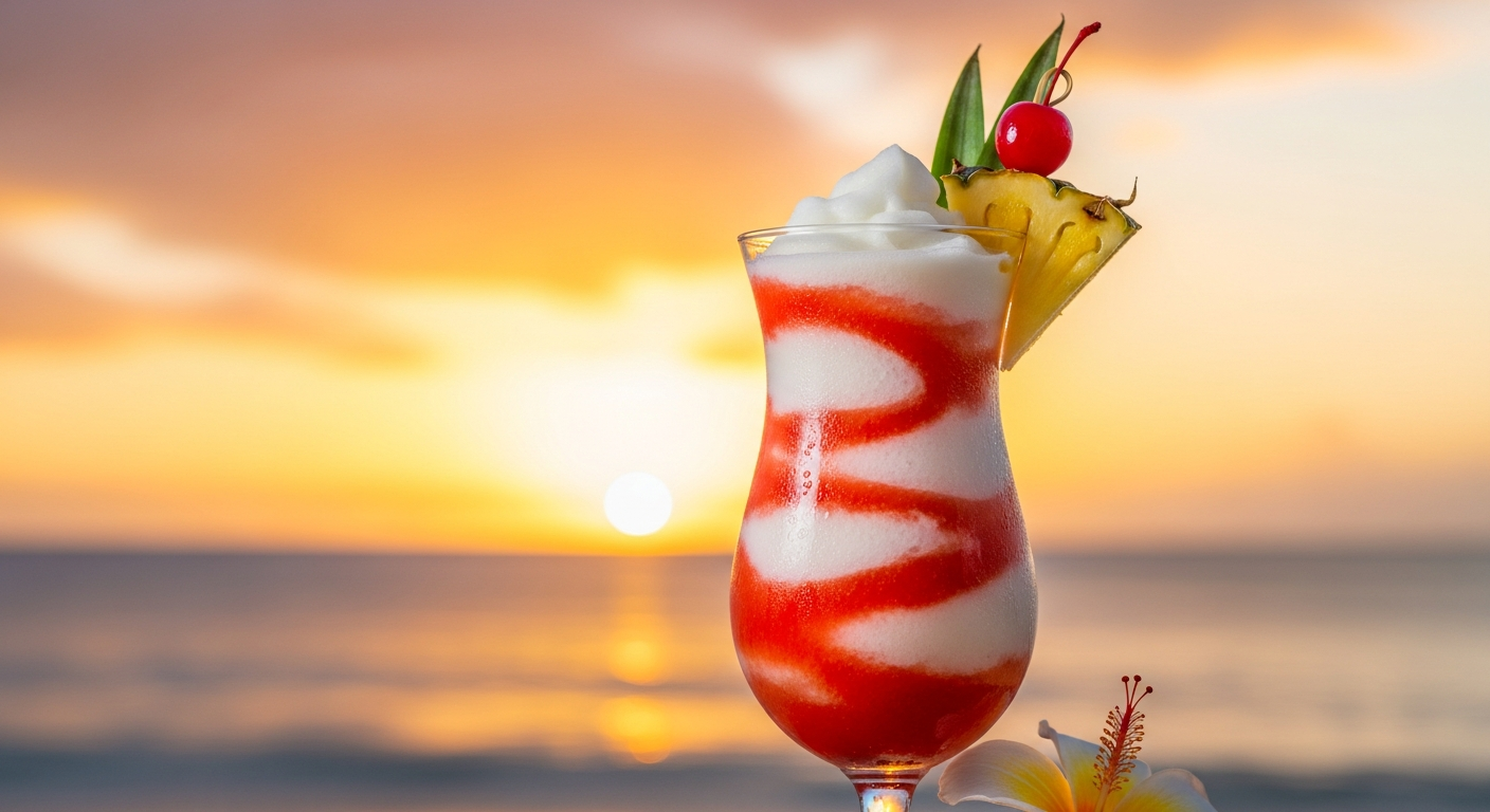 Lava Flow – Hawaii’s Frozen Strawberry-Piña Colada