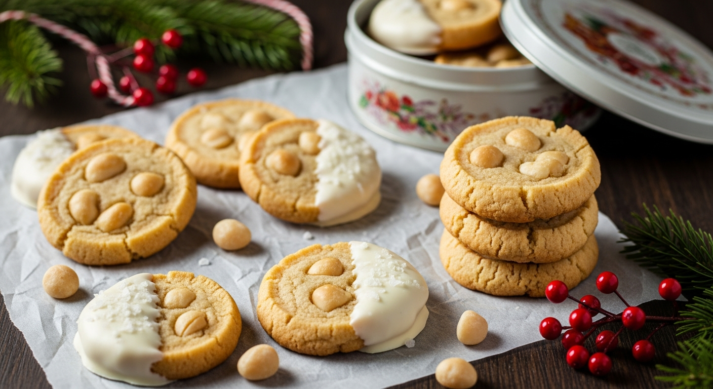 Macadamia Nut Shortbread Cookies – Hawaiian Holiday Classic