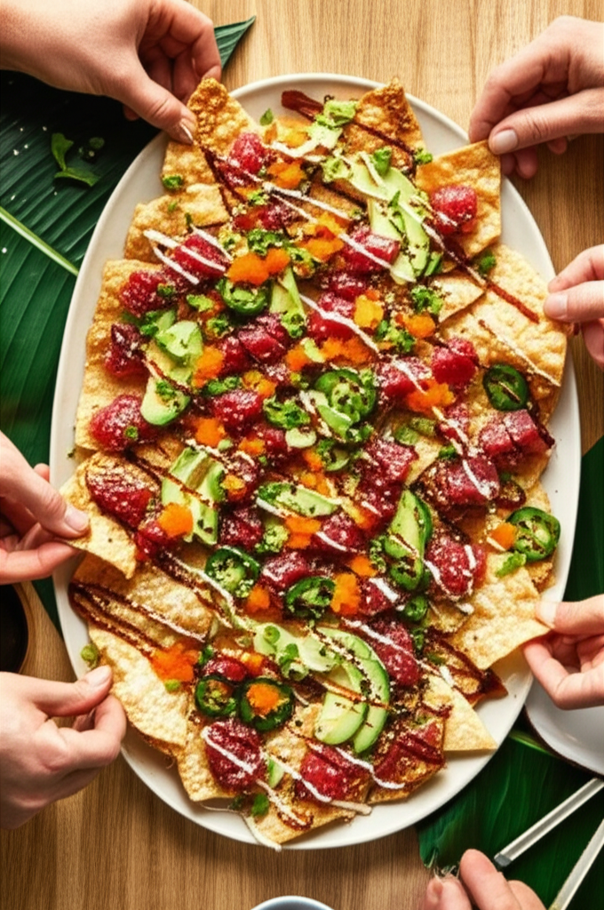 Poke Nachos – Hawaiian-Style Nachos with Fresh Ahi