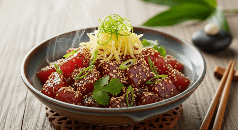 Sesame Ginger Poke – Fresh and Zesty Ahi Recipe