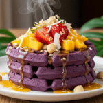 Taro Waffles – Purple Hawaiian Breakfast