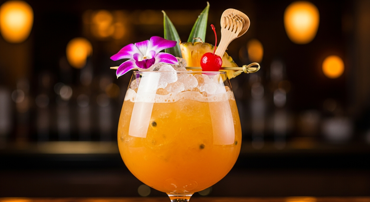 Tropical Itch – The Legendary Waikiki Cocktail with a Back Scratcher